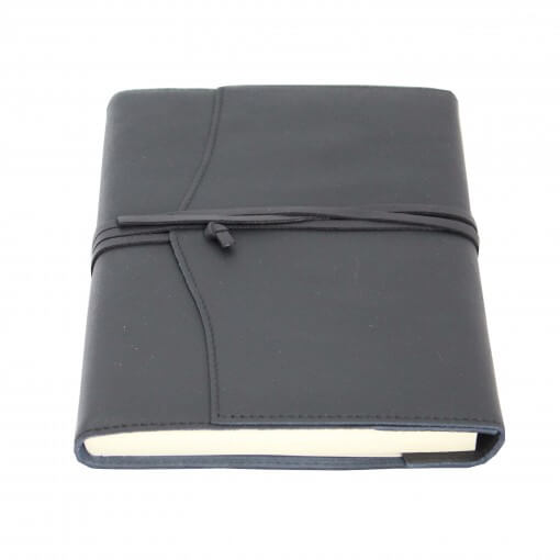 Leren notitieboek navulbaar Amalfi zwart