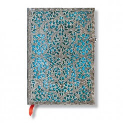 Paperblanks notitieboek Silver Filigree Maya Blue