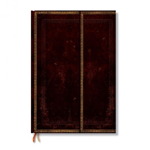 Paperblanks notitieboek Old leather Black Moroccan grande