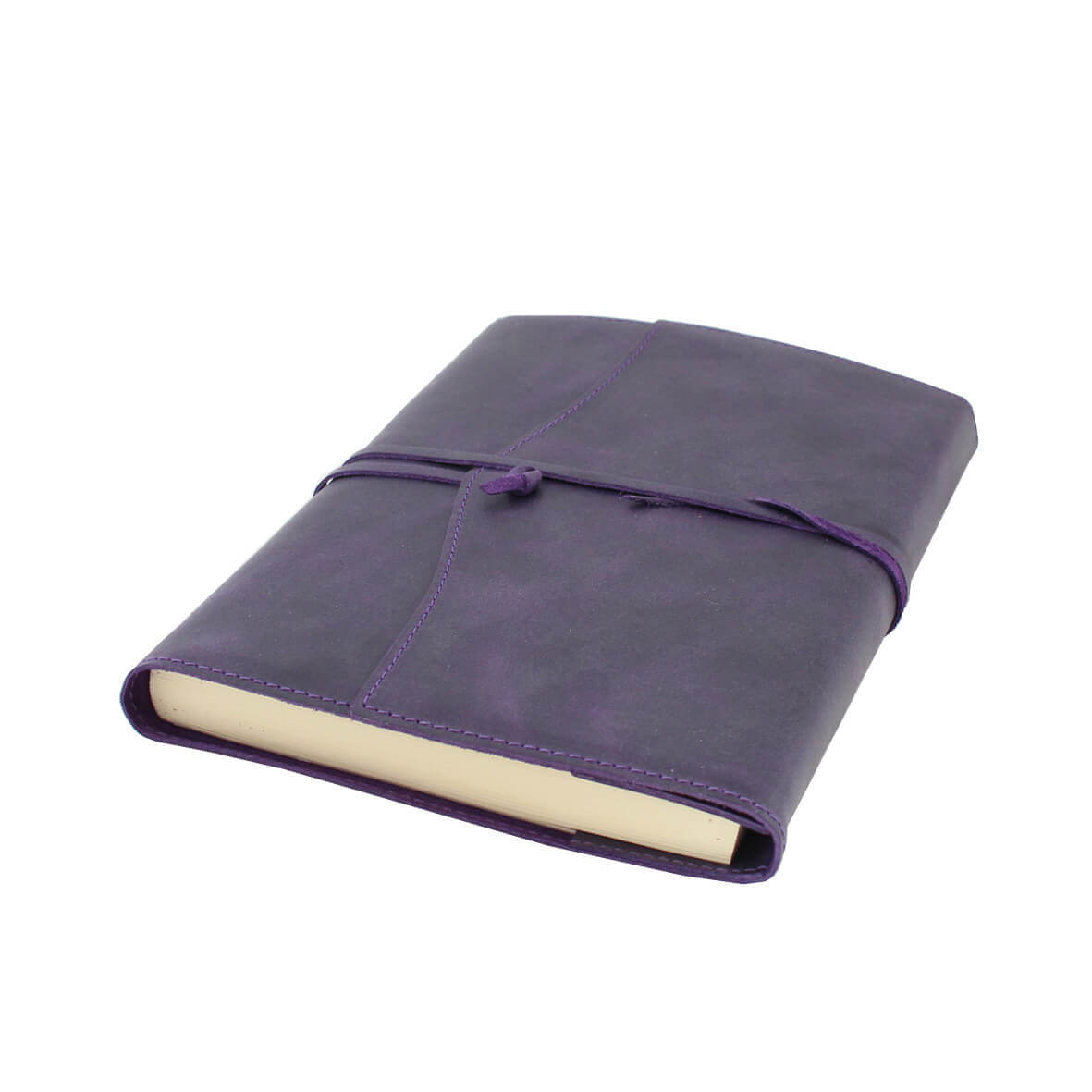 Schurk alliantie in de rij gaan staan Leren notitieboek navulbaar Amalfi aubergine | paars kopen
