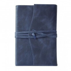 Leren notitieboek navulbaar Amalfi blauw