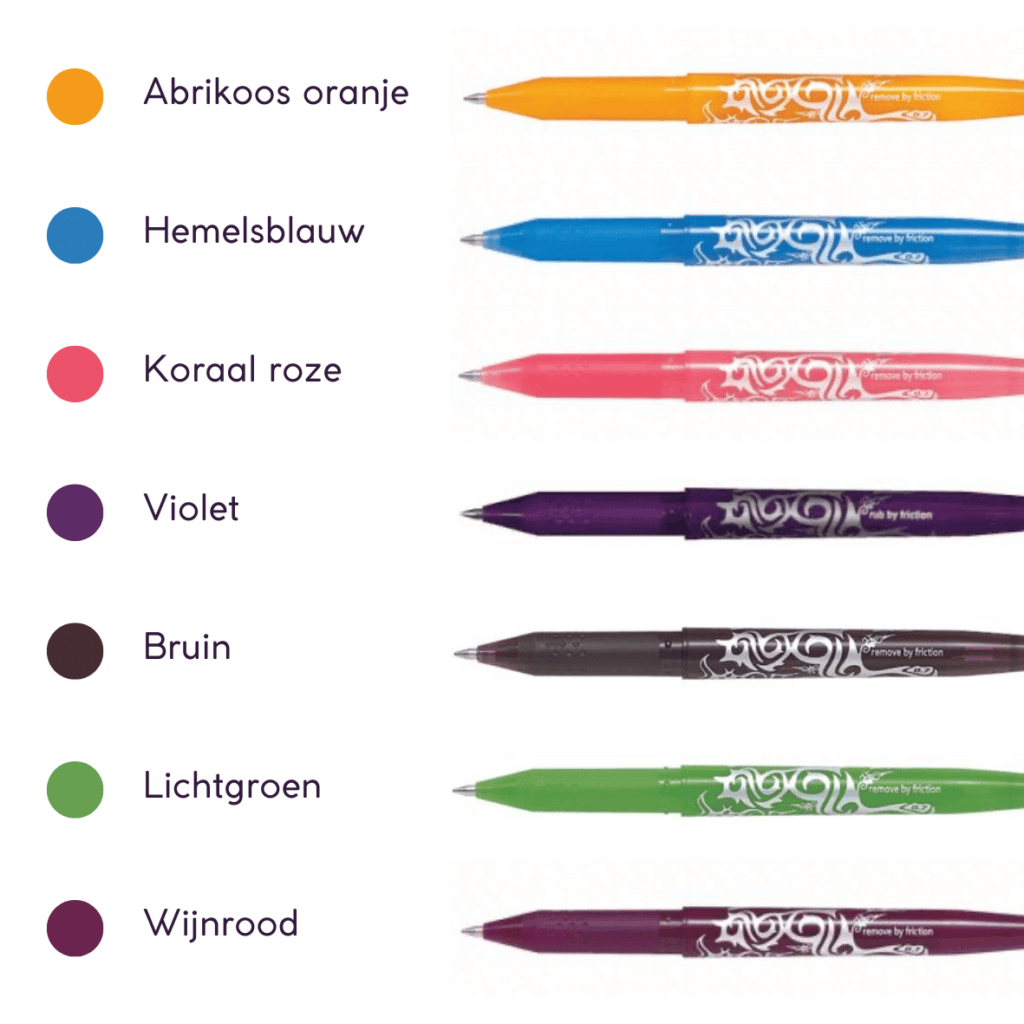Pilot FriXion Ball pen uitgumbare pen kopen My Lovely Notebook