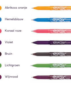 Pilot Frixion pennen uitwisbaar kleuren - My Lovely Notebook
