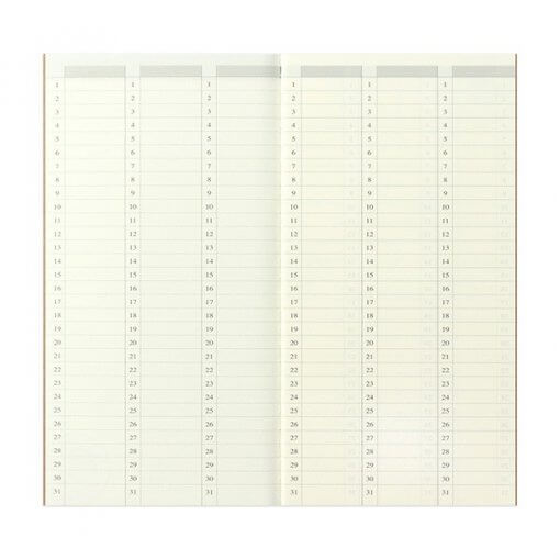 Midori Traveler's Notebook navulling free diary weekly 018
