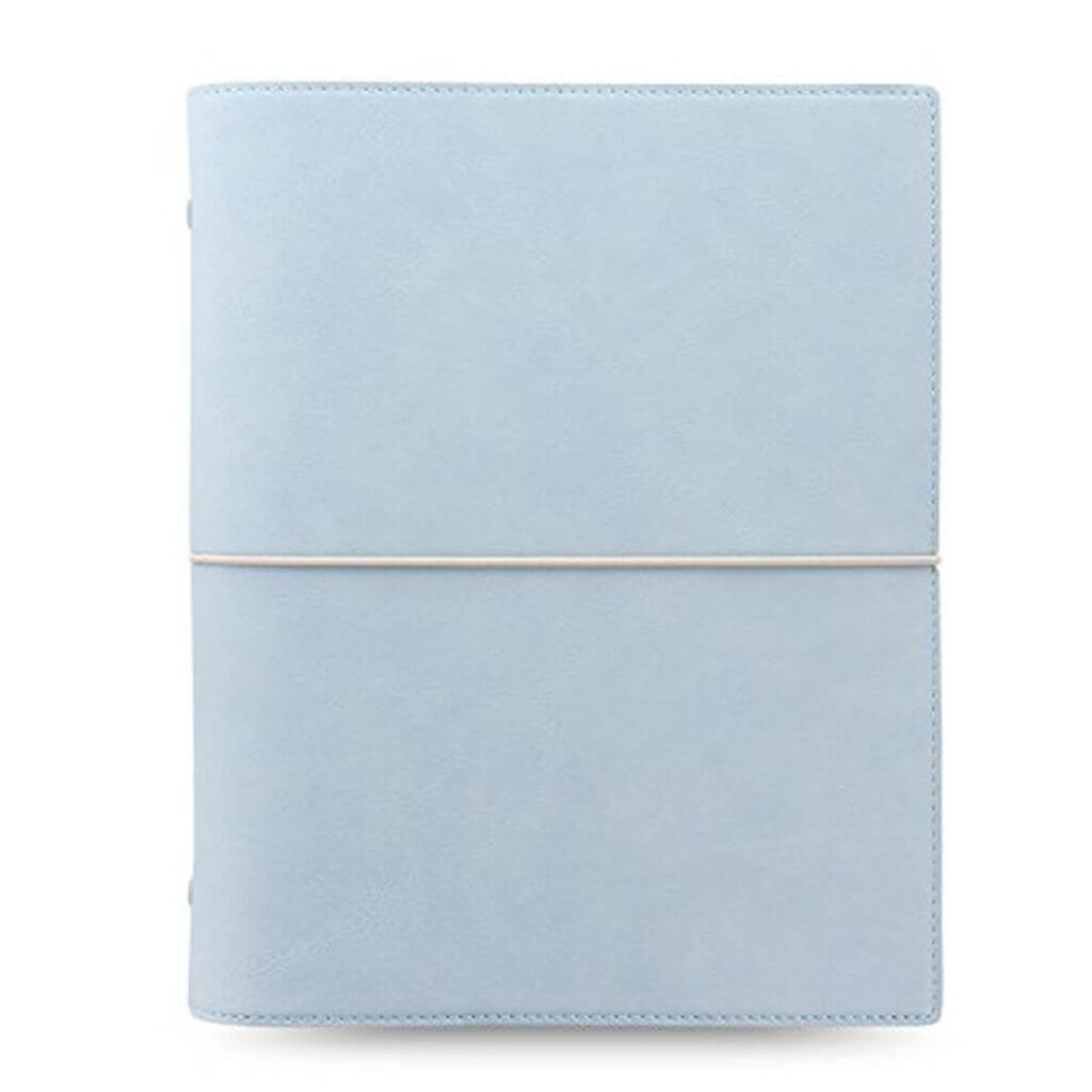Filofax Domino Organiseur Souple A5 Bleu Pâle Pour Filofax