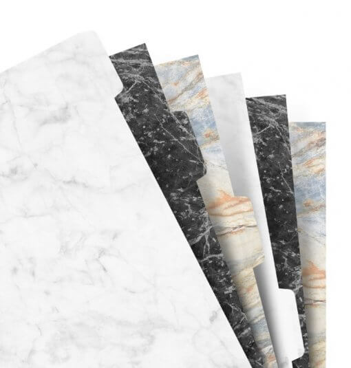 Filofax tabbladen marble
