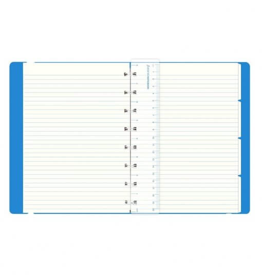 Filofax-notitieboek-Saffiano-fluor-blue-A5-open