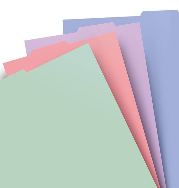 uitspraak Methode Nauwgezet Filofax tabbladen pastel A4 kopen | My Lovely Notebook