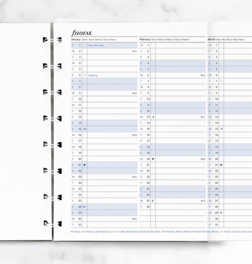 Filofax navulling A5 notitieboek - Year planner 2023 1