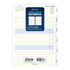 Filofax navulling A5 notitieboek - Month planner 2023