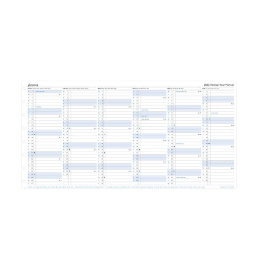 Filofax navulling A5 notitieboek - Month planner 2023 2
