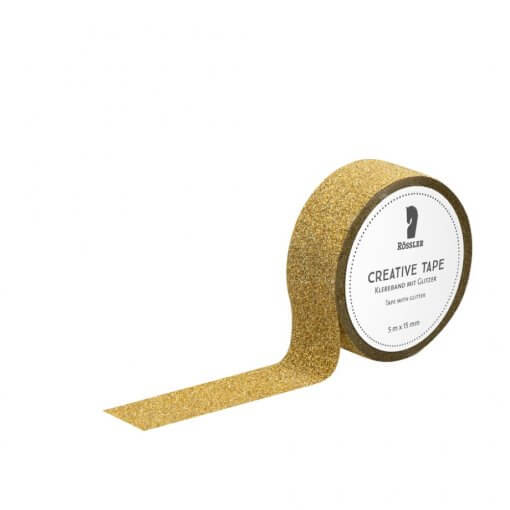 Rossler Washi tape - glitter goud