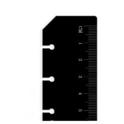 Filofax Liniaal:Bladwijzer Zwart