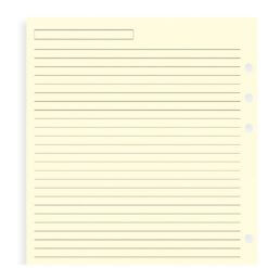 Filofax navulling organizer A5 gelinieerd zacht geel - creme kleurig papier