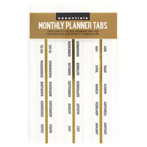 Peter Pauper Monthly Planner Tabs Stickers