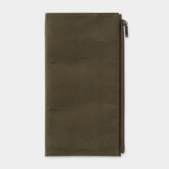 Midori Traveler's Notebook navulling Cotton Zipper Case Olive