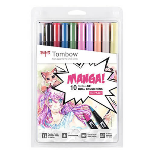 Tombow ABT set van 10 Manga Shojo