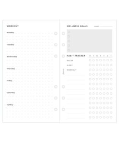 Filofax navulling organizer Personal Wellness Tracker