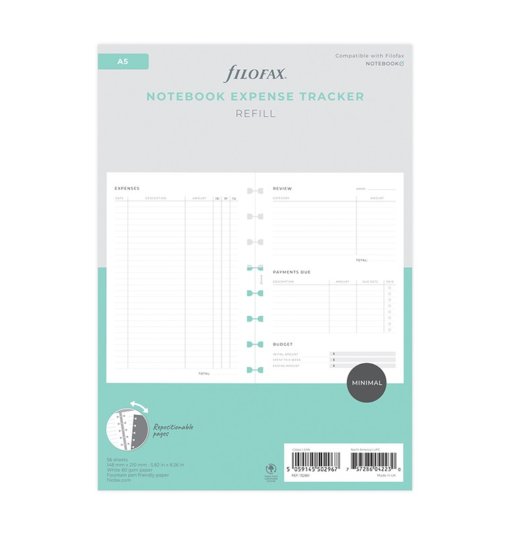Filofax Notitieboek Navulling A5 Expense Tracker