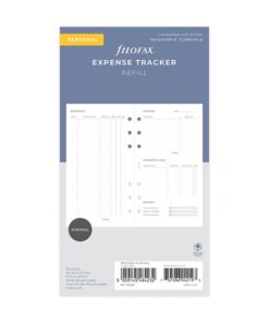 Filofax navulling organizer Personal Expense Tracker
