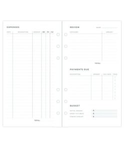 Filofax navulling organizer Personal Expense Tracker 1