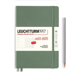 Leuchtturm1917 Weekly Planner & Notebook 18 Months 2022-2023 Olive