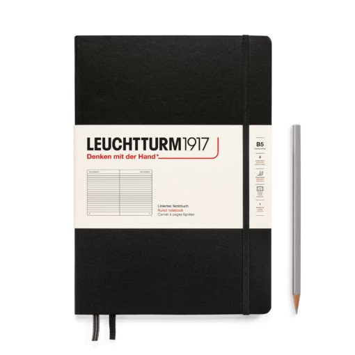 Leuchtturm1917 Notitieboek Composition B5 Black - Gelinieerd