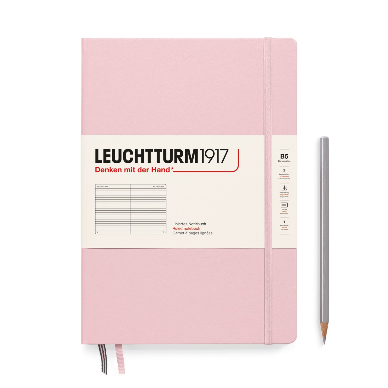 Taccuino LEUCHTTURM1917 - Formato B5, 123 Pagine Numerate, Copertina Morbida Color Rosa Polvere - Foto 9