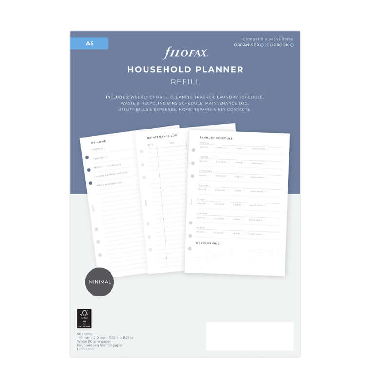 Filofax navulling organizer A5 Household Planner