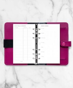 Filofax navulling organizer personal Household Planner