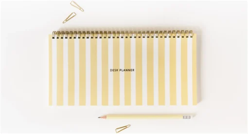 A-Journal Deskplanner Yellow Stripes