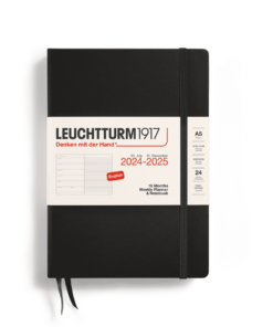 18 maanden Weekplanner & Notitieboek Leuchtturm 2425 Black