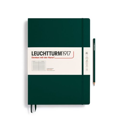 notebook-master-classic-a4-hardcover-235-numbered-pages-forest-green-ruled