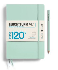 notebook-medium-a5-edition-120-hardcover-203-numbered-pages-mint-green-ruled