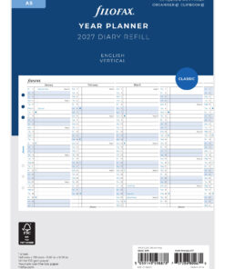 Filofax 2027 Refill 27-68501_A5_year planner_packaging