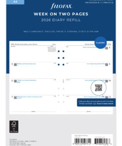 Filofax 2026 Refill 26-68516_A5_week_on_two pages_packaging