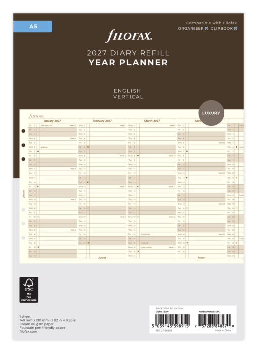 Filofax 2027 Refill 27-68508_A5_year_planner_CC_packaging